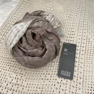 Eileen Fisher Silk Scarf Shibori Dyed